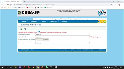 cadastrar empresa crea sp